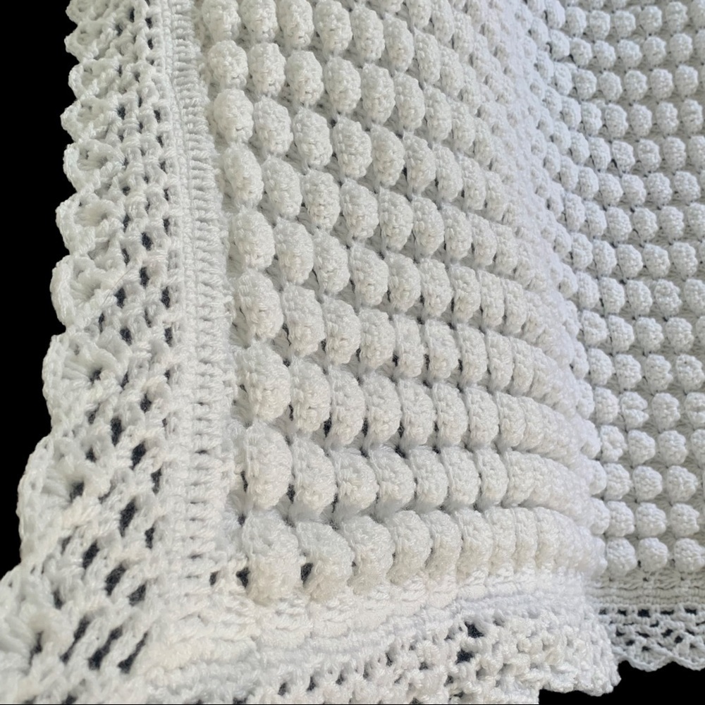 Hand crochet custom made baby blanket